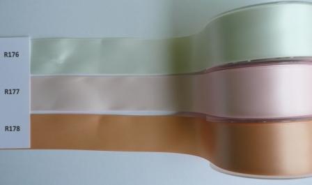Satin Ribbon Double-sided R178 Peach - Click Image to Close